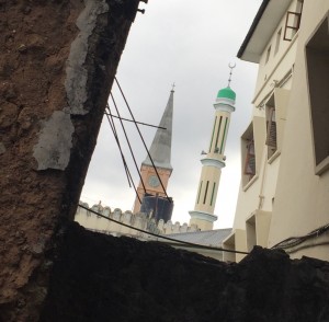 Mosque and church side by side